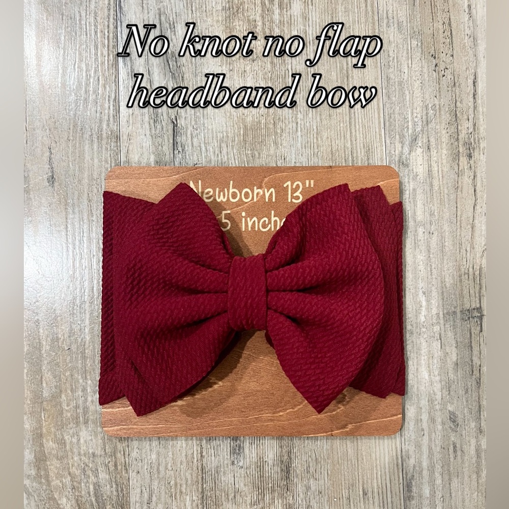 Burgundy Headband Bow